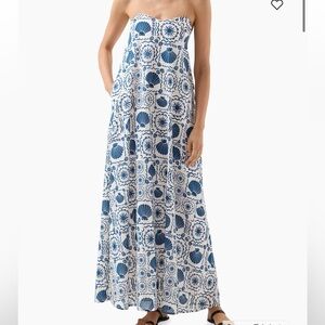 Bird & Knoll seashell strapless maxi NWOT